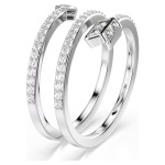 Idyllia motif ringMixed cuts, Arrow, White, Rhodium plated